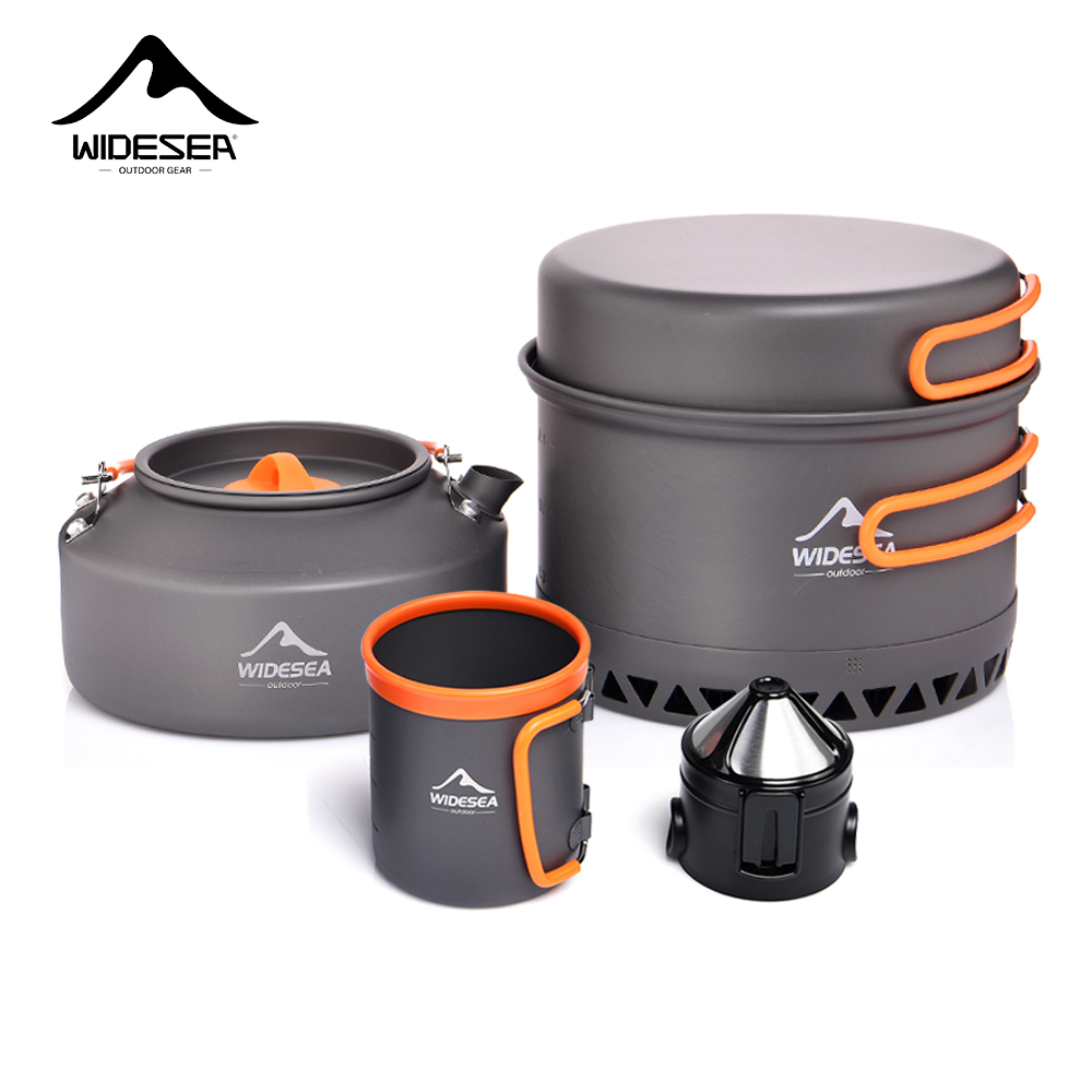 Camping Cooking Pan Set - Camping Tableware Outdoor Cookware Set Pots