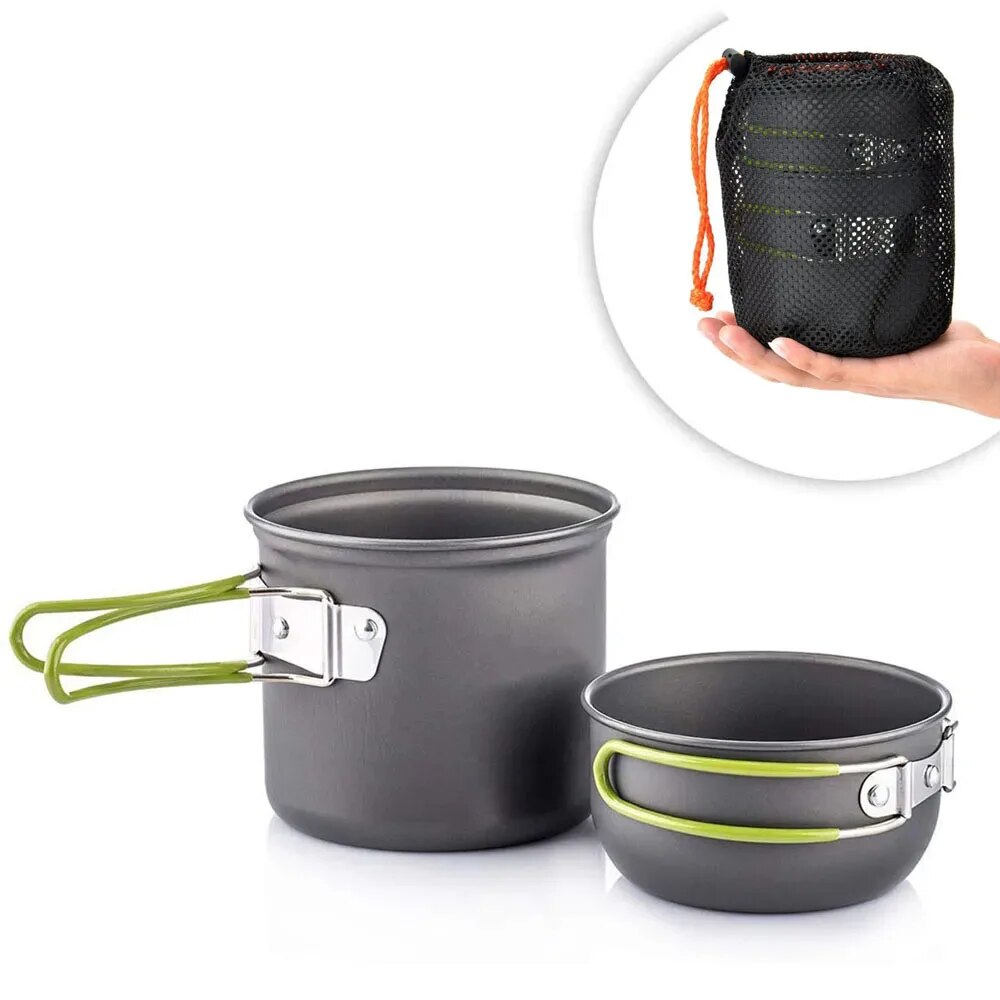 Camping Cooking Gear Set - Camping Cookware Mess Kit Ultralight Camping