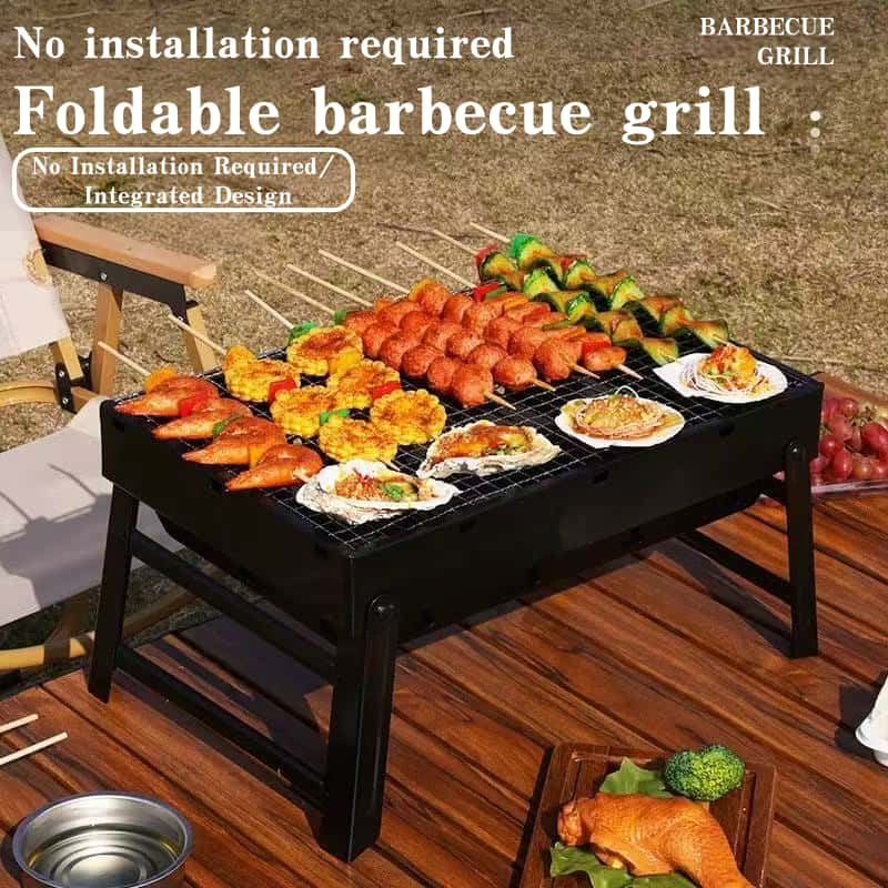 Camp Grill Portable Folding - Outdoor folding portable barbecue grill, household