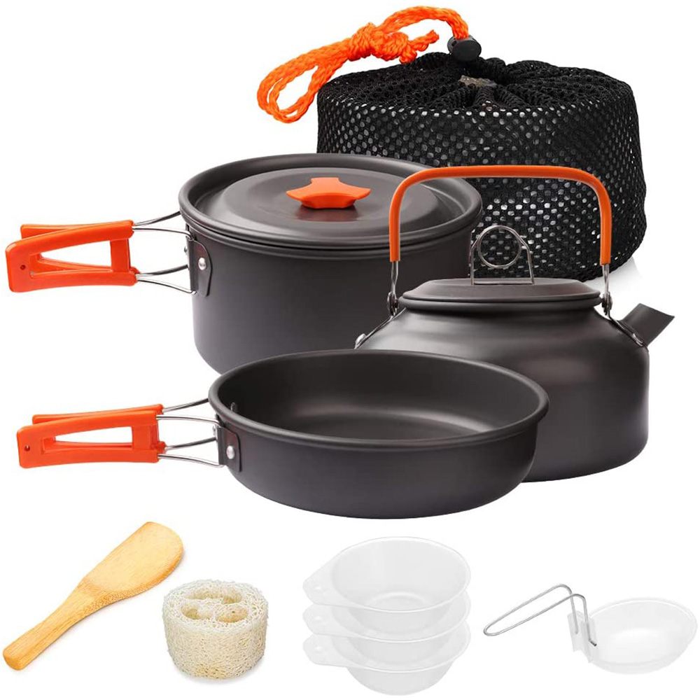 Camping Cooking Pan Set - 1pcs/1set Camping Cookware Kit Outdoor Cooking
