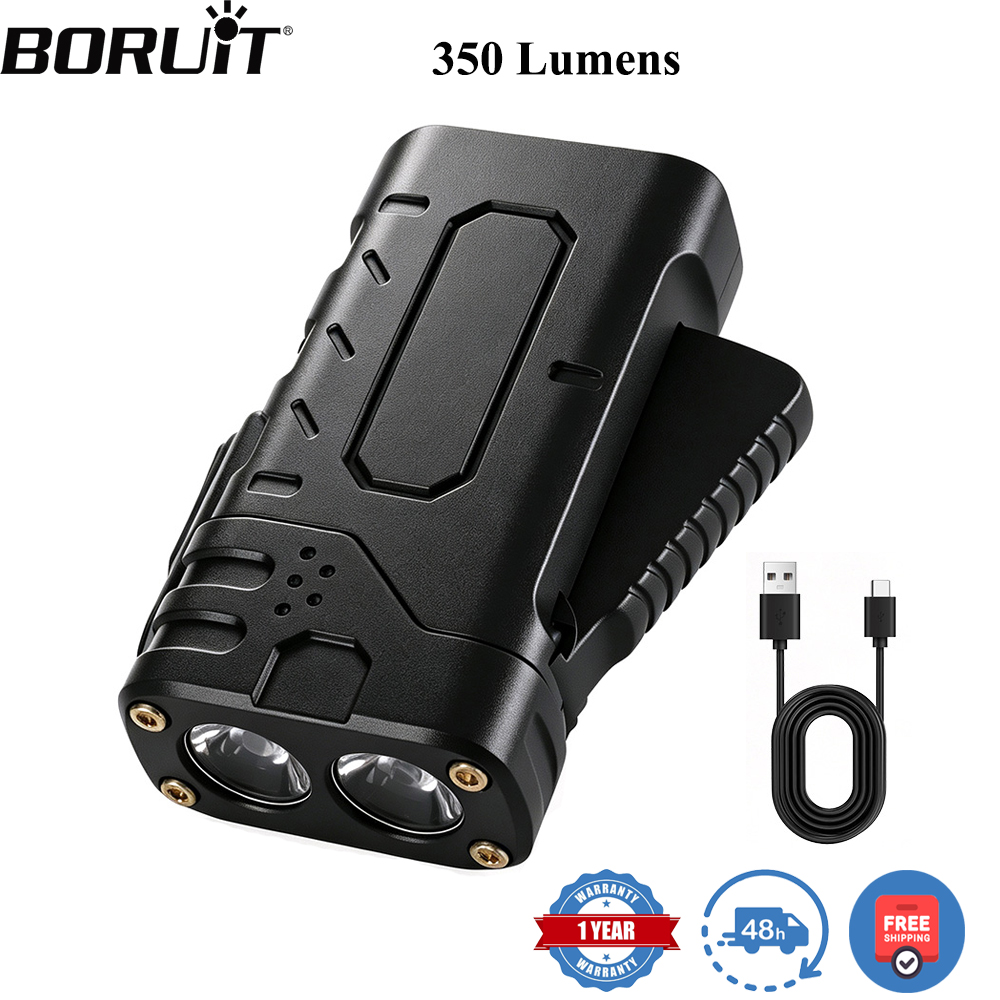 Camping Cooking Fish - BORUIiT Hand Crank EDC LED Flashlight