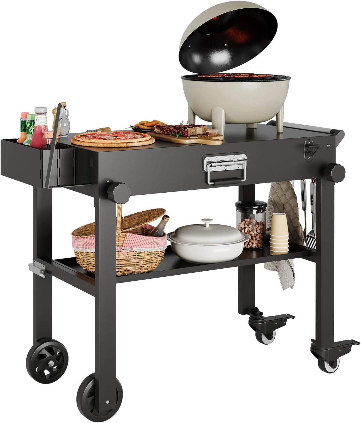 Camp Grill Portable Folding - Tacleekii Portable Grill Cart for Blackstone