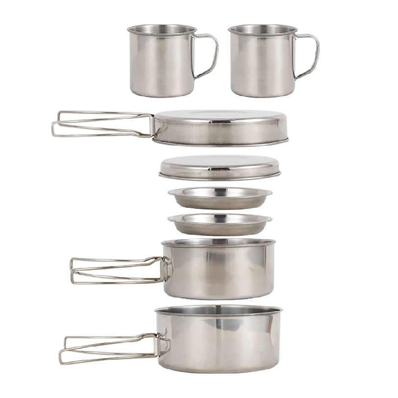 8pcs/Set Camping Cookware Mess - Camping Cooking And Cutlery Set recension och pris