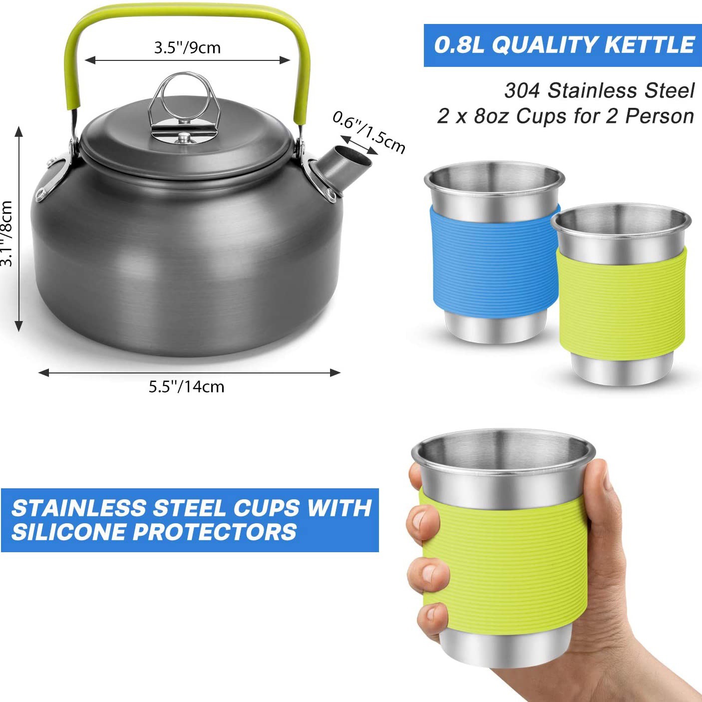 Outdoor Camping Cook Set with  - Camping Cooking Gear Set recension och pris
