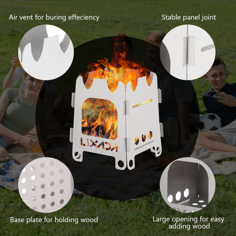 Lixada Titanium/Stainless stee - Camping Cooking Grate recension och pris