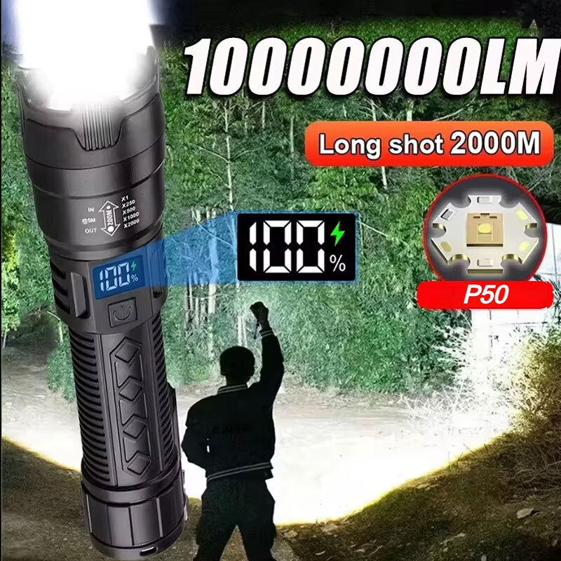 High Strong Power Led Flashlig - Camping Cooking Fish recension och pris