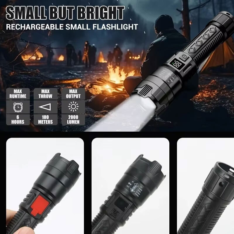 High Strong Power Led Flashlig - Camping Cooking Fish recension och pris