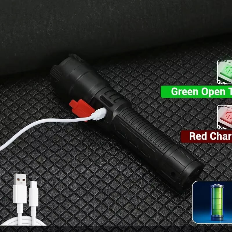 High Strong Power Led Flashlig - Camping Cooking Fish recension och pris