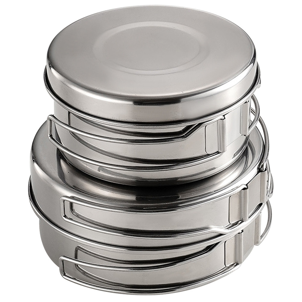 1Set Stainless Steel Camping C - Camping Cooking Pan Set recension och pris