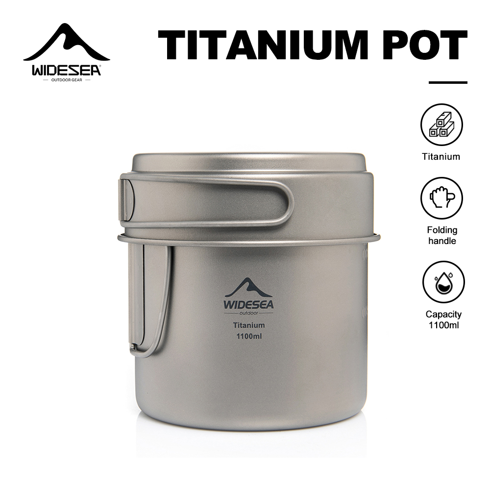 Widesea Ultralight Titanium Ca - Camping Cooking Pan Set recension och pris