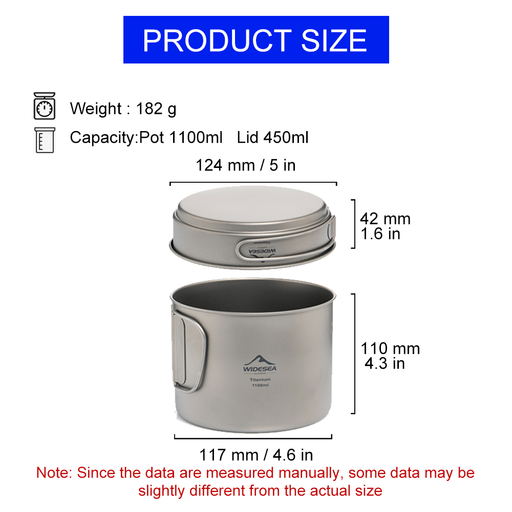 Widesea Ultralight Titanium Ca - Camping Cooking Pan Set recension och pris