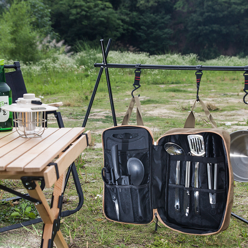 8pcs Camping Kitchen Cookware  - Camping Cooking And Cutlery Set recension och pris