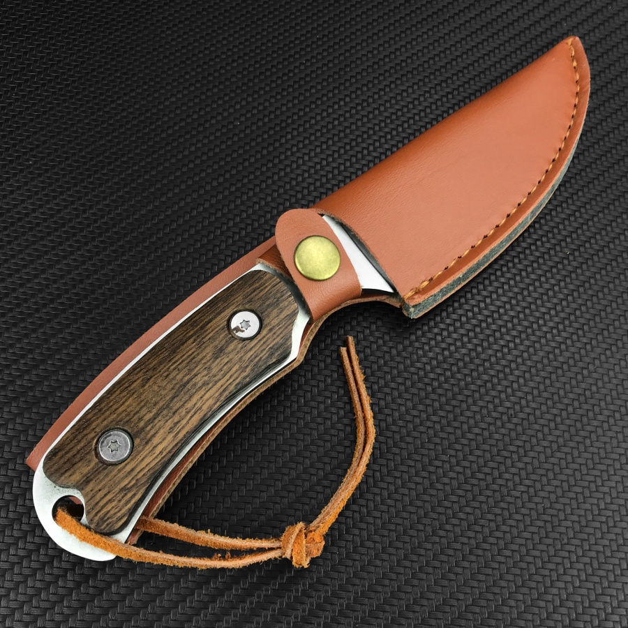 Handmade Lightweight Wood Hand - Camping Cooking Knife With Sheath recension och pris