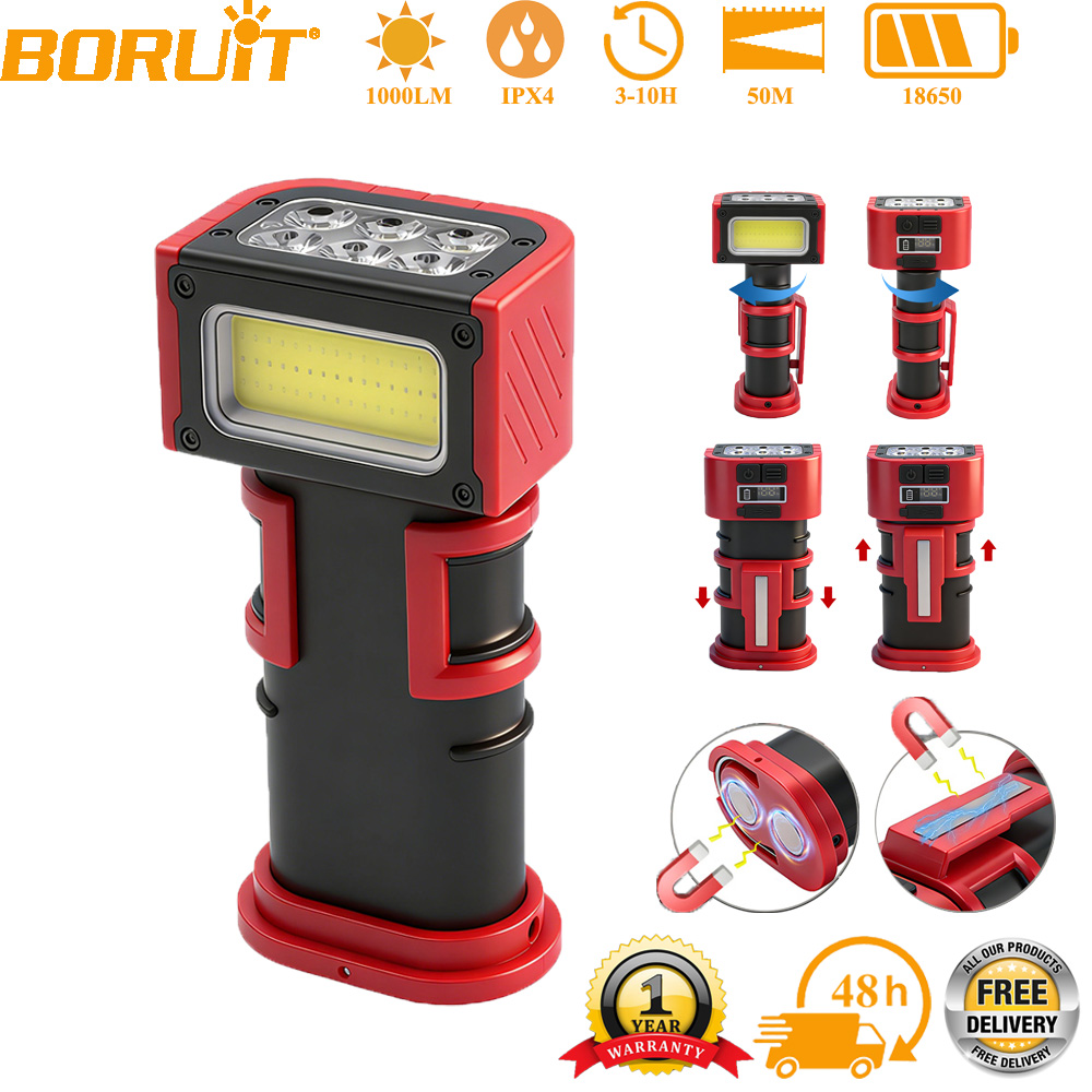 BORUiT COB LED Work Light 1000 - Camping Cooking Fish recension och pris