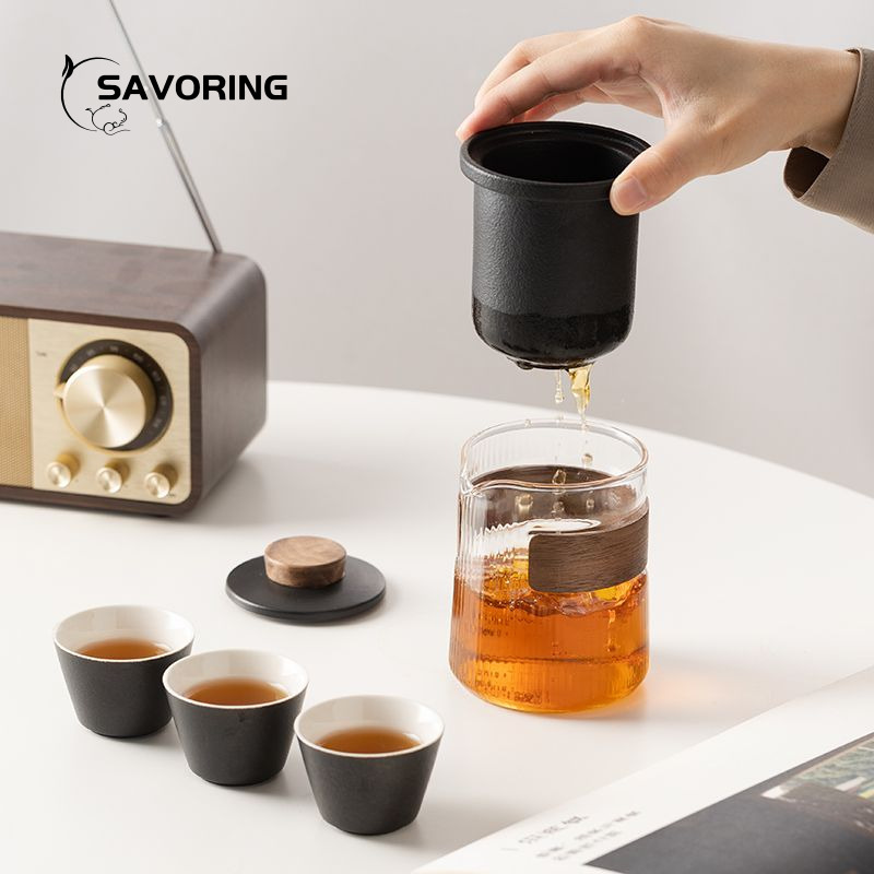Simple Chinese Ceramic Tea Set - Camping Cooking Pan Set recension och pris