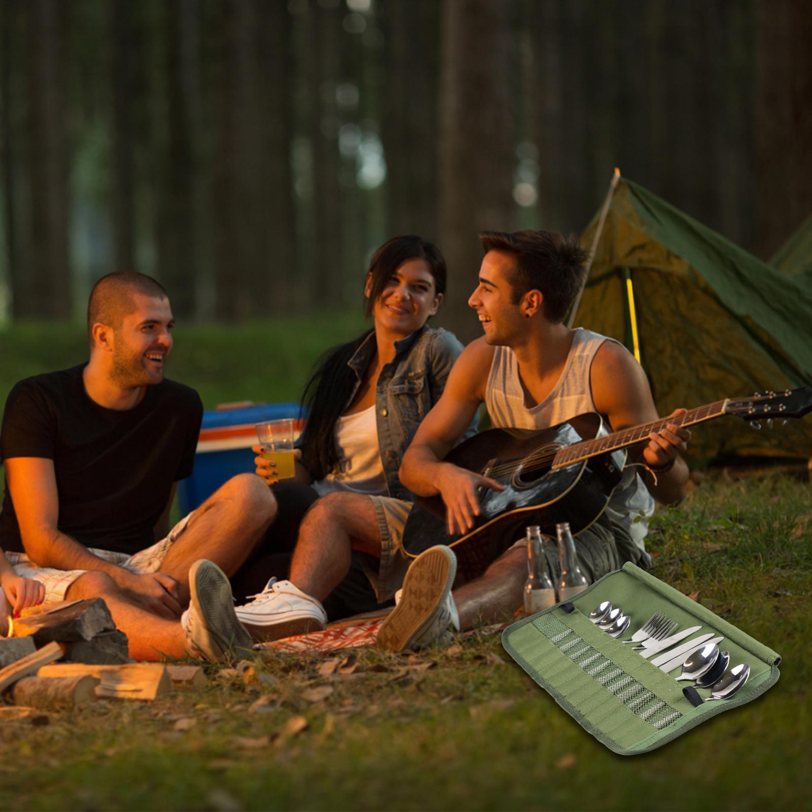 Camping Tableware Roll Bag Kit - Camping Cooking Utensil Holder recension och pris