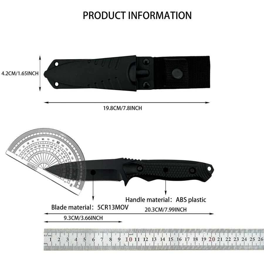 High-quality Outdoor Emergency - Camping Cooking Knife With Sheath recension och pris