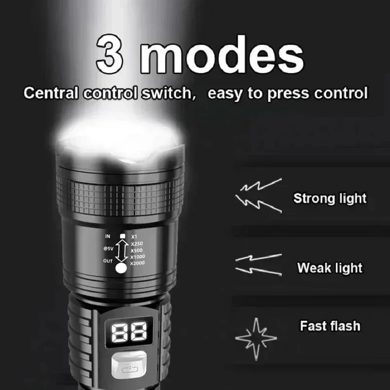 Rechargeable LED Flashlight 10 - Camping Cooking Fish recension och pris