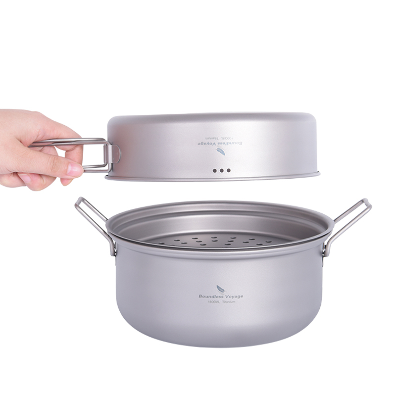 Boundless Voyage Titanium Stea - Camping Cooking Pan Set recension och pris