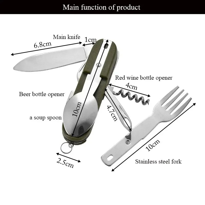 Stainless Steel 7 in 1 Camping - Camping Cooking And Cutlery Set recension och pris