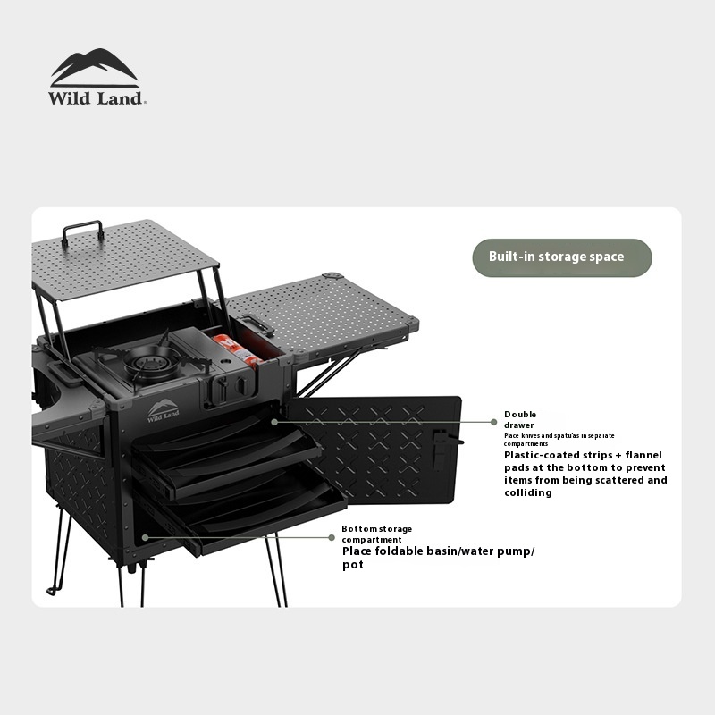 Portable Foldable Aluminum All - Camping Cooking Gear Set recension och pris