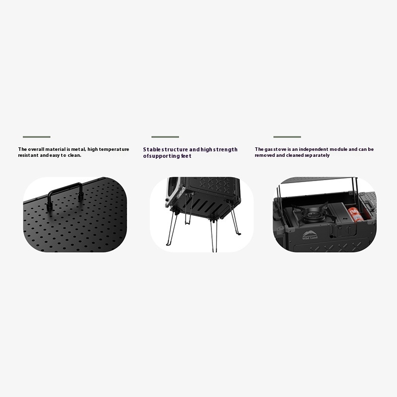 Portable Foldable Aluminum All - Camping Cooking Gear Set recension och pris