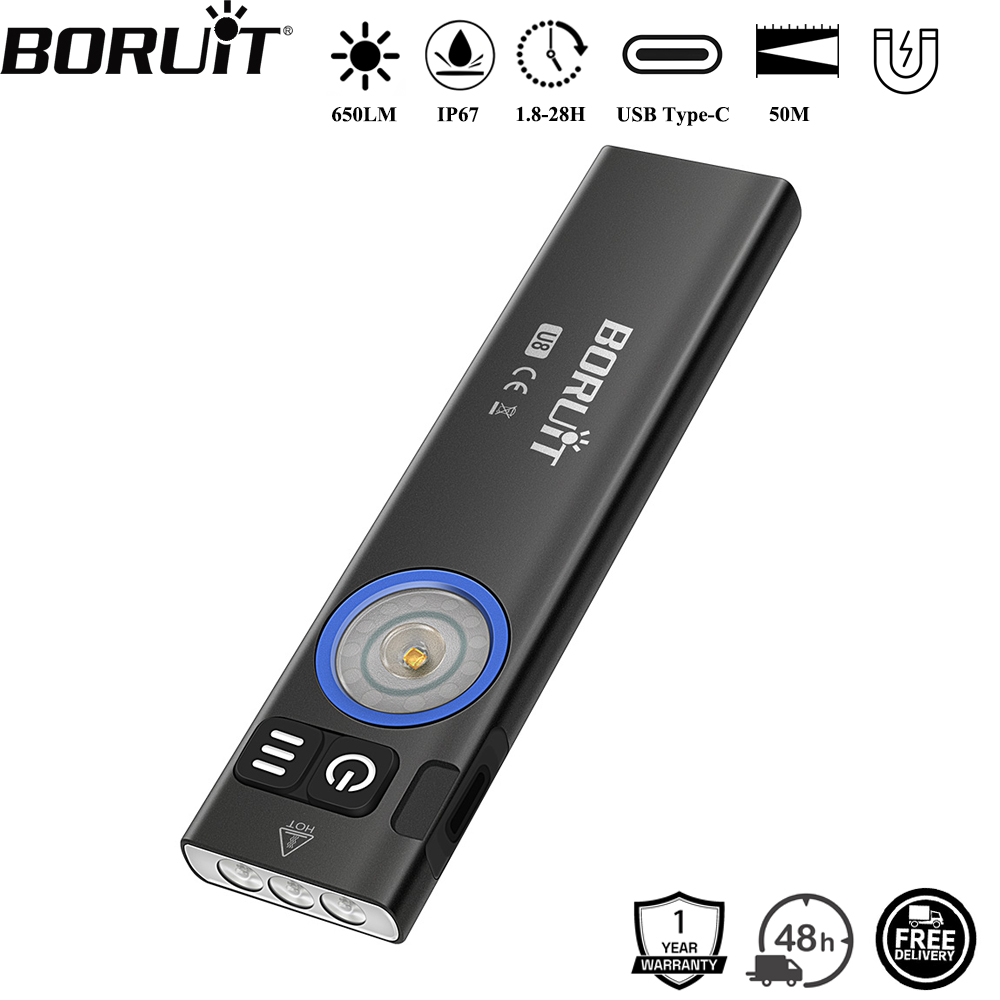 BORUiT U8 650LM EDC LED Flashl - Camping Cooking Fish recension och pris