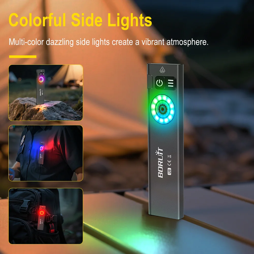 BORUiT U8 650LM EDC LED Flashl - Camping Cooking Fish recension och pris