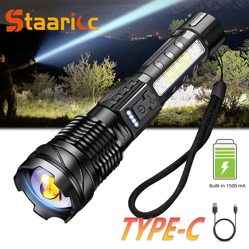 Powerful XHP50 LED Flashlight  - Camping Cooking Fish recension och pris