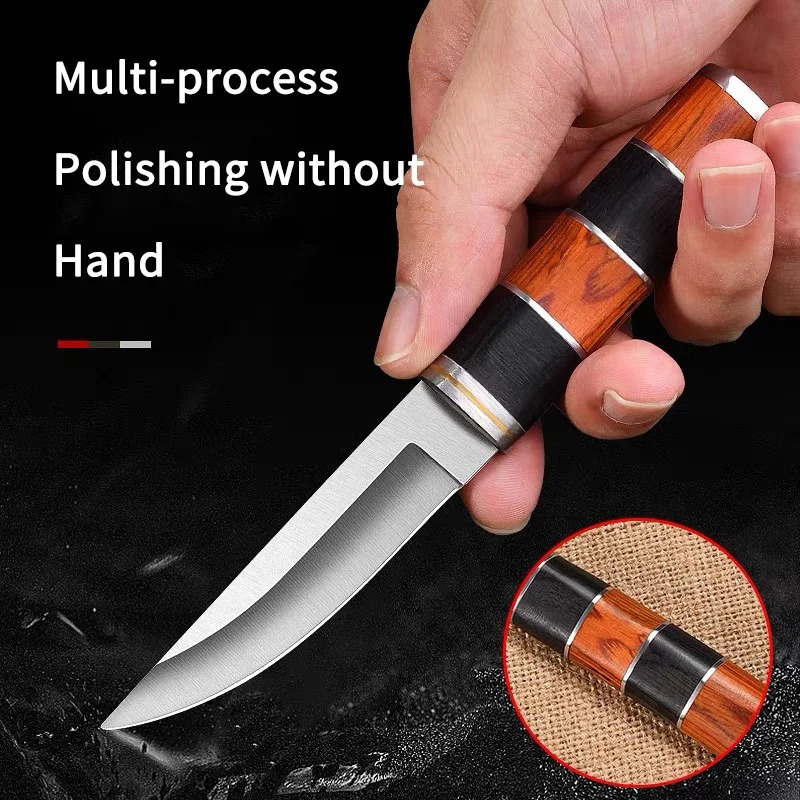 Premium Stainless Steel BBQ Kn - Camping Cooking Knife With Sheath recension och pris