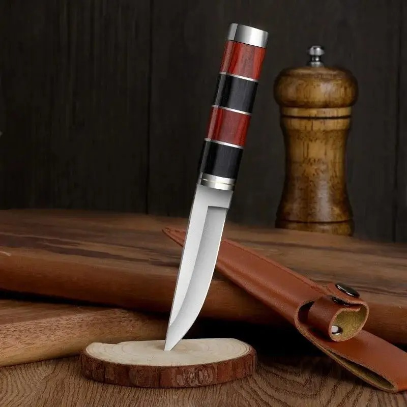 Premium Stainless Steel BBQ Kn - Camping Cooking Knife With Sheath recension och pris