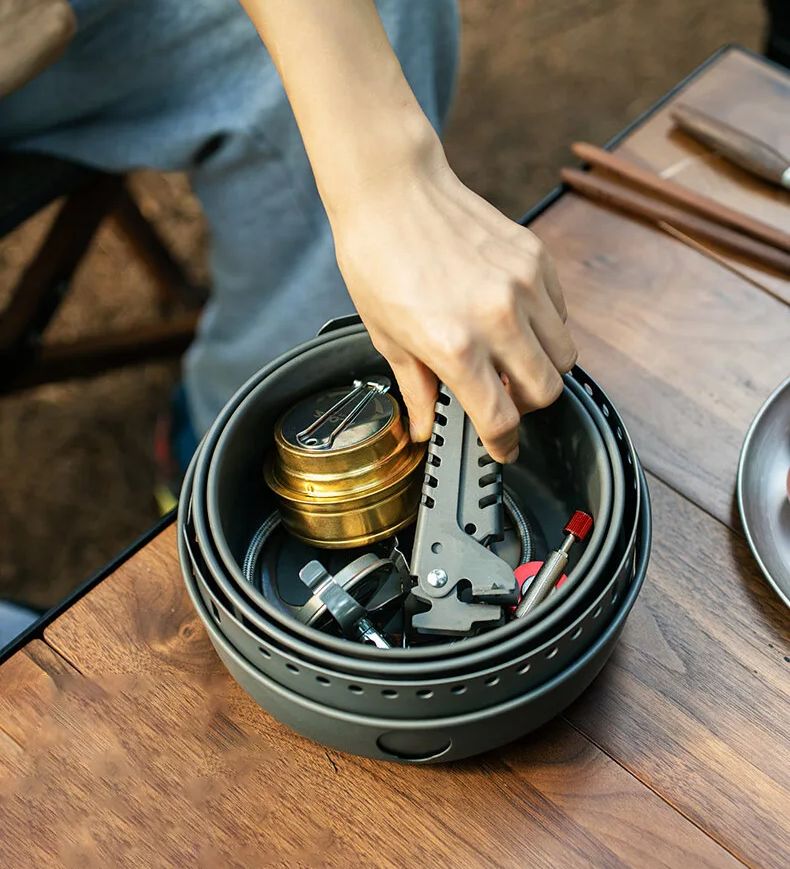 Camping Gas Stove Alcohol Stov - Camping Cooking Gear Set recension och pris