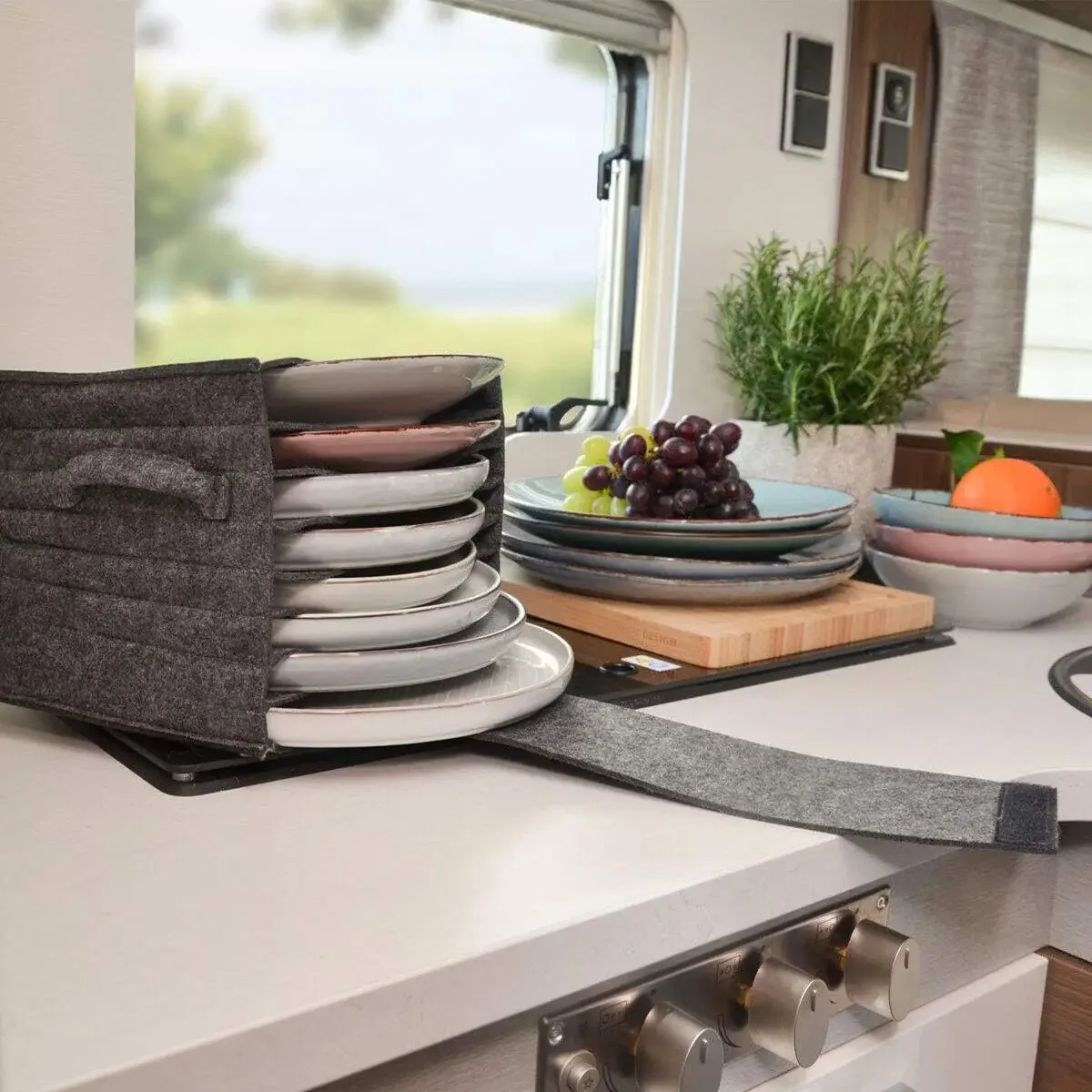 Felt Plate Dish Cup Storage Ba - Camping Cooking Utensil Holder recension och pris