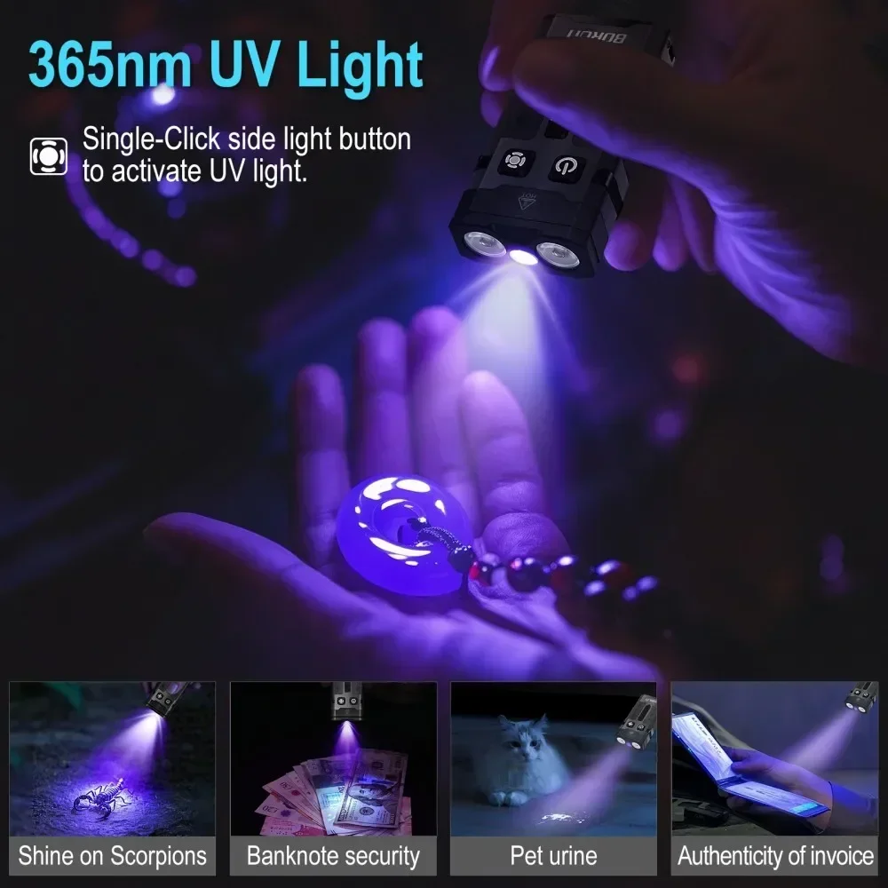 BORUiT EV20 1100LM EDC UV Keyc - Camping Cooking Fish recension och pris