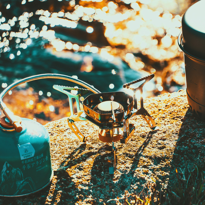 Split-type portable windproof  - Camping Cooking Gas Canister recension och pris