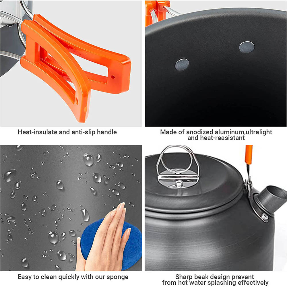 1pcs/1set Camping Cookware Kit - Camping Cooking Pan Set recension och pris