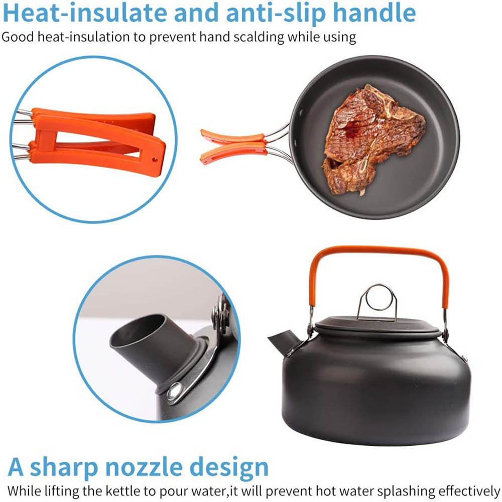 1pcs/1set Camping Cookware Kit - Camping Cooking Pan Set recension och pris