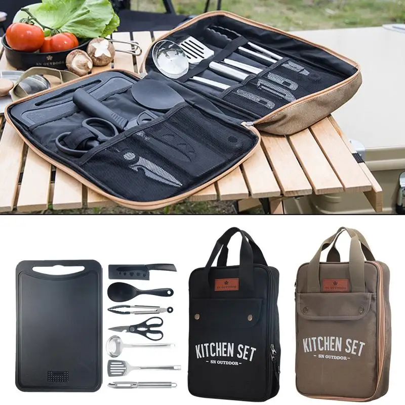 8pcs Camping Kitchen Cookware  - Camping Cooking Bundle recension och pris