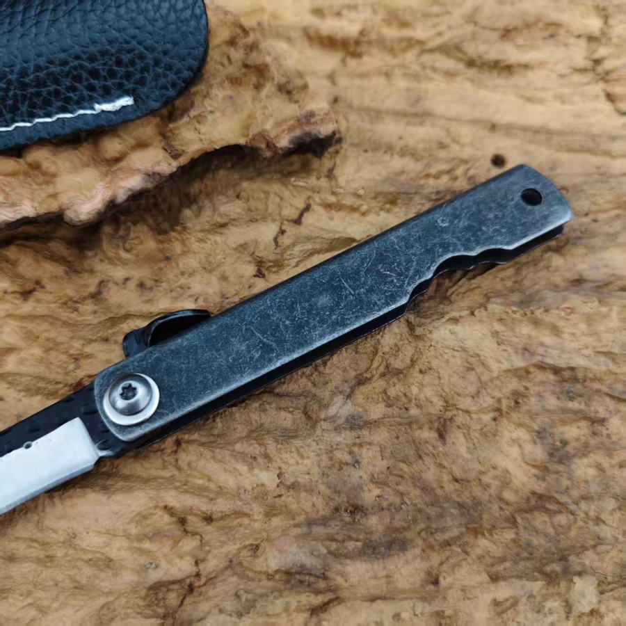 Higonokami  Handmade Stonewash - Camping Cooking Knife With Sheath recension och pris