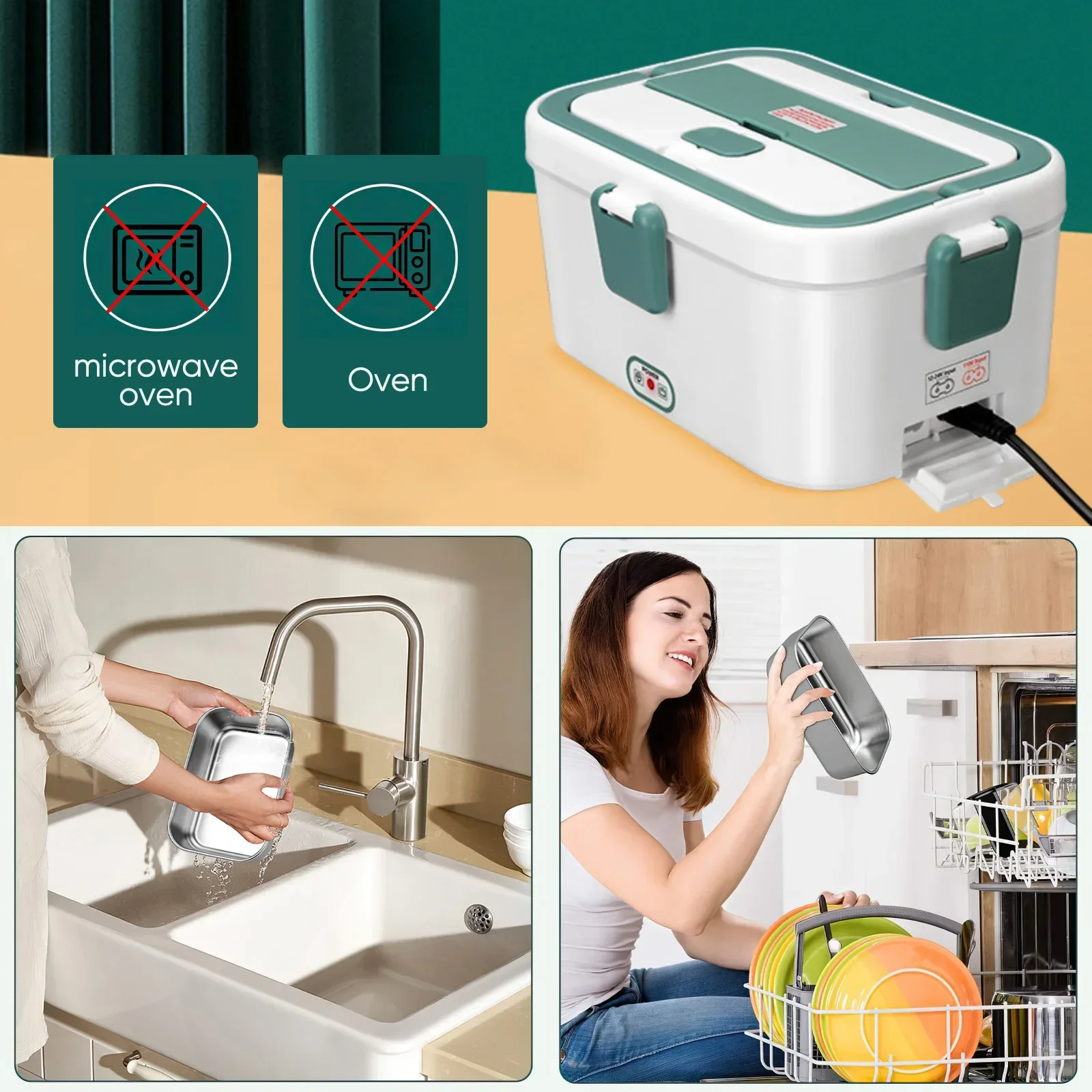 Electric Lunch Box Food Warmer - Camping Cooking Electric recension och pris