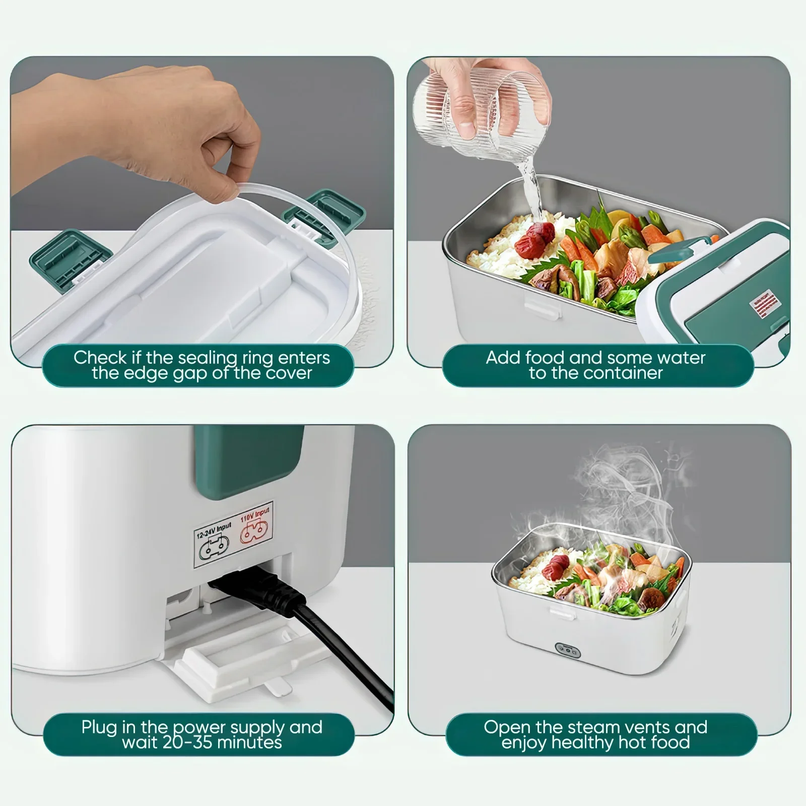 Electric Lunch Box Food Warmer - Camping Cooking Electric recension och pris