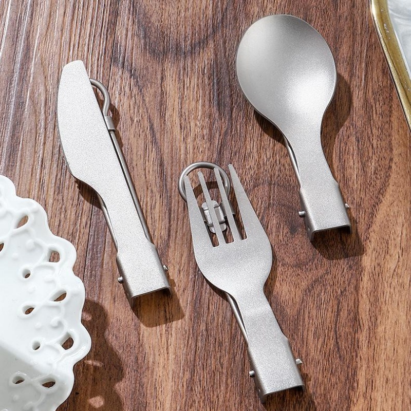 Titanium Foldable Utensil Set  - Camping Cooking And Cutlery Set recension och pris