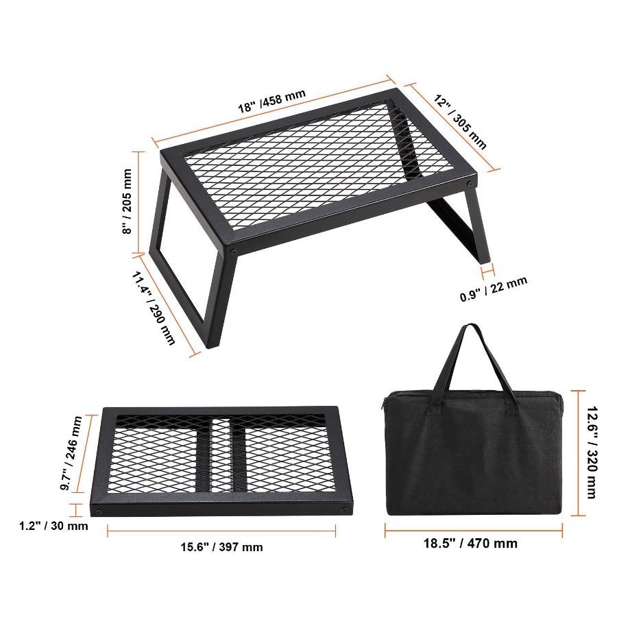 Folding Campfire Grill Heavy D - Camping Cooking Over Fire recension och pris