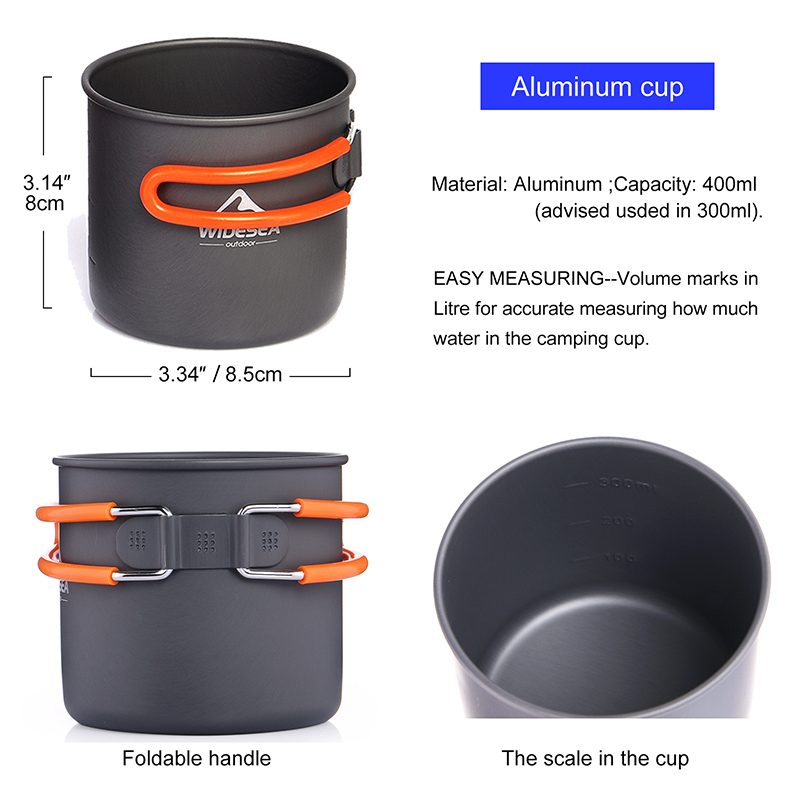 Widesea Camping Cookware Set O - Camping Cooking Pan Set recension och pris