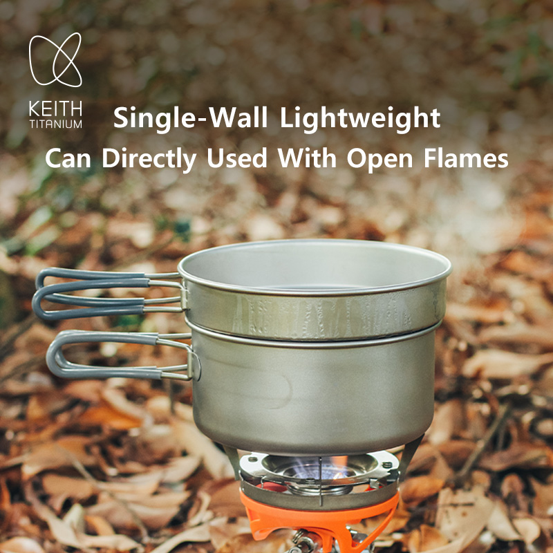 KEITH Pure Titanium 2-Piece Co - Camping Cooking Pan Set recension och pris
