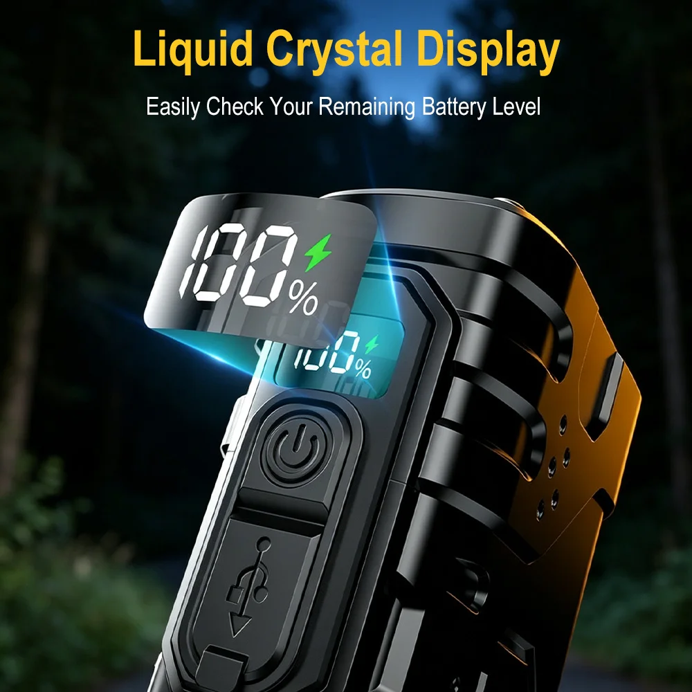 BORUIiT Hand Crank EDC LED Fla - Camping Cooking Fish recension och pris