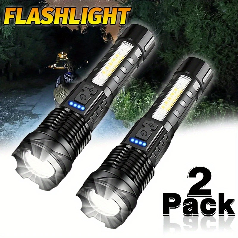Powerful XHP50 LED Flashlight  - Camping Cooking Fish recension och pris