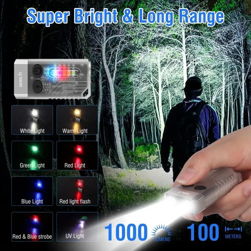 BORUiT V10 Keychain UV LED EDC - Camping Cooking Fish recension och pris