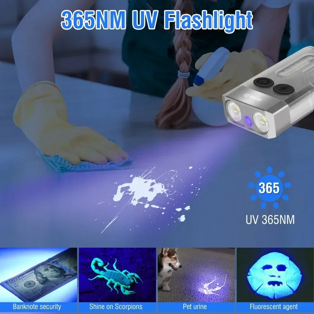 BORUiT V10 Keychain UV LED EDC - Camping Cooking Fish recension och pris