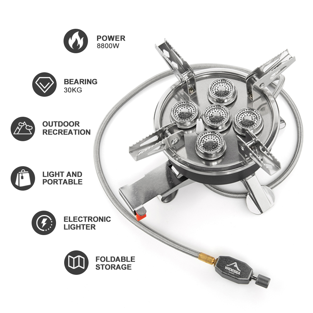 Widesea Camping 5in1 Gas Stove - Camping Cooking Grate recension och pris